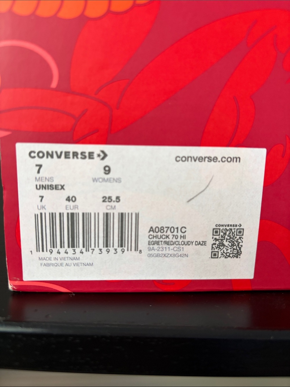Limited-edition Converse Chuck 70 Double Lace High 'Year of the Dragon' Jan 2024 - Picture 5 of 7